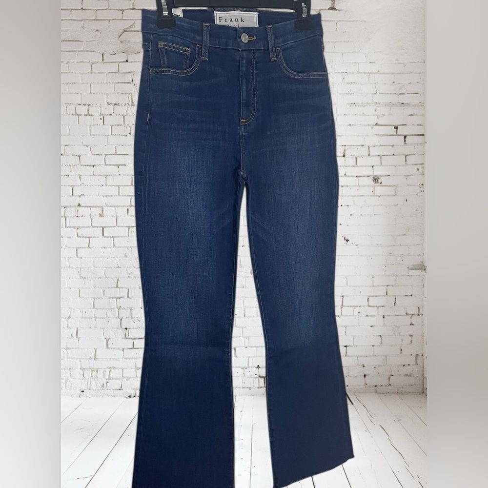 Frank & Eileen Dark Blue Flare Ankle Killian Style Jeans - Picture 4 of 12